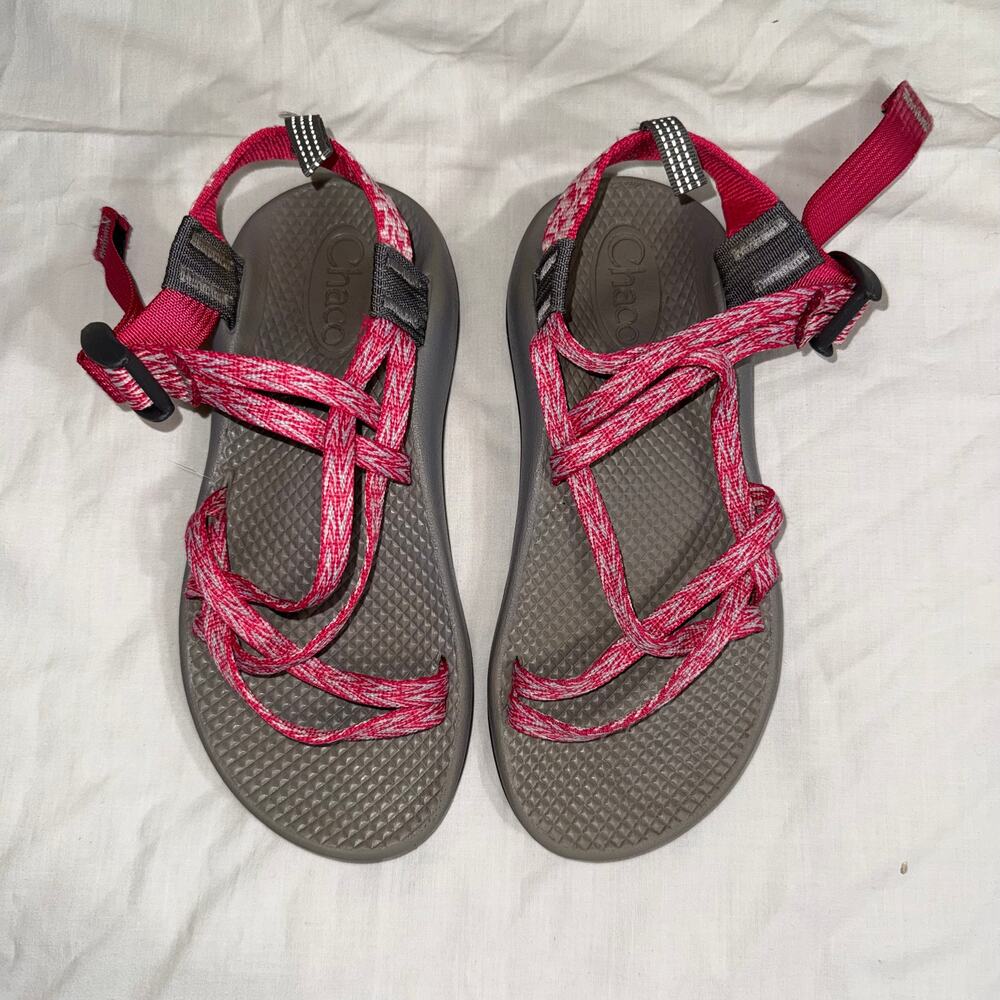 Chaco ZX1 EcoTread Pink Gray Double Strap Sport Hiking Water Sandals Size 3Y